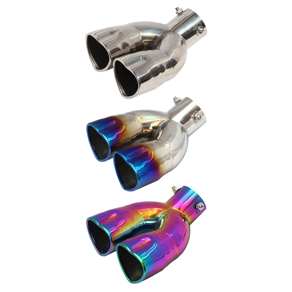 Bent Dual Exhaust Muffler Tip Bolt-on Heart Edge Slant Cut 2.5 inch Inlet, Blue, 501 Original
Bent Dual Exhaust Muffler Tip Bolt-on Heart Edge Slant Cut 2.5 inch Inlet, Blue, 501 Original