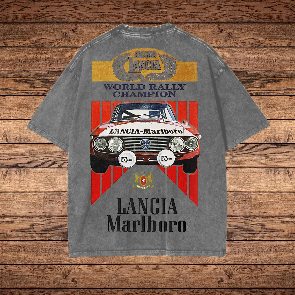 Vintage Rally Graphic Print Washed T-shirt