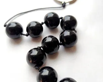 pornhint Pornhint Anal Bead, Beaded Butt Chain, Anal Plug, DDLG Real Black Glass Beads, Adult Gay, Anal Massager, Anus Sex Toy, BDSM, Fun sex gift for Men