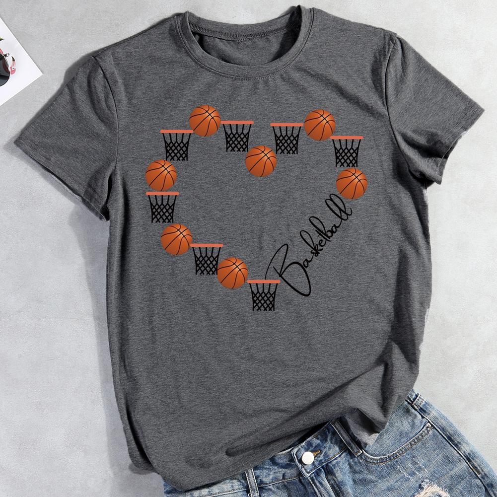 Basketball love heart  T-Shirt-011583-Guru-buzz
