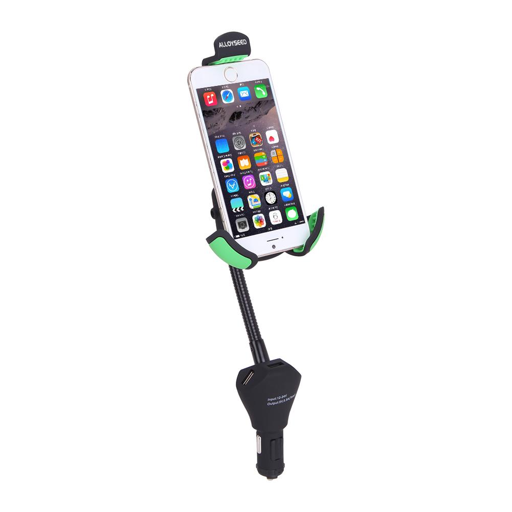 ALLOYSEED Car Smartphone Holder with 3 Port USB 2.1A 2.4A 1A Charger, 501 Original
ALLOYSEED Car Smartphone Holder with 3 Port USB 2.1A 2.4A 1A Charger, 501 Original