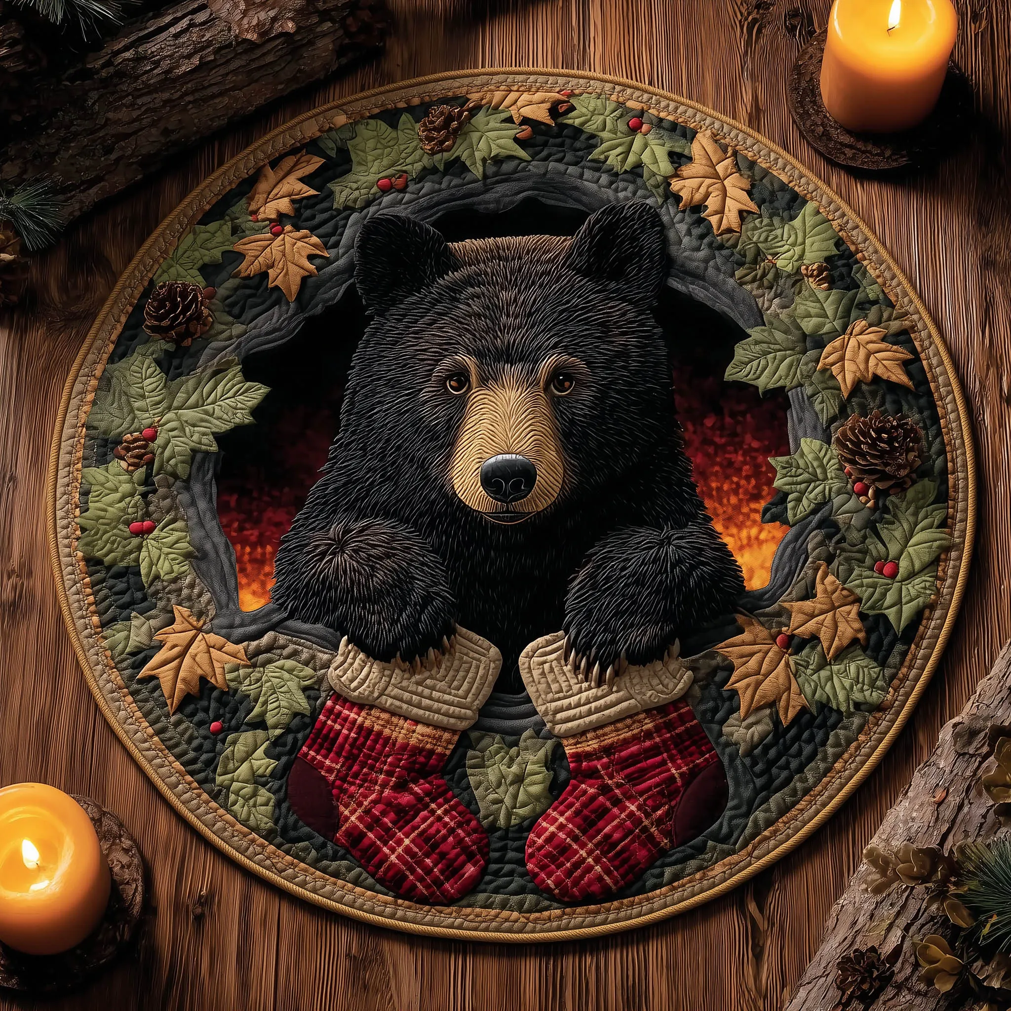 Timber Bear Quilted Blanket NCU0NTD1179