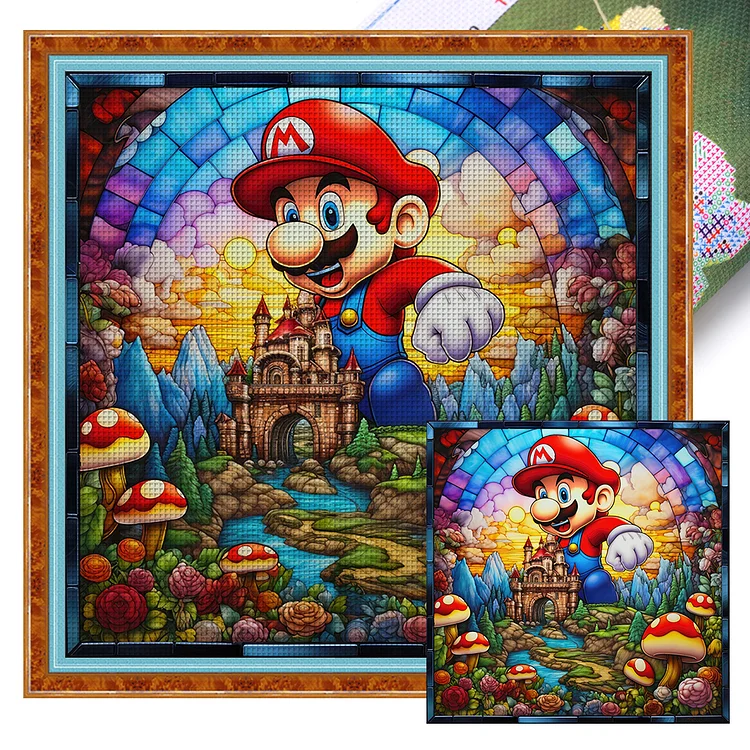 『JingLei』Mario - 11CT Stamped Cross Stitch(50*50cm)