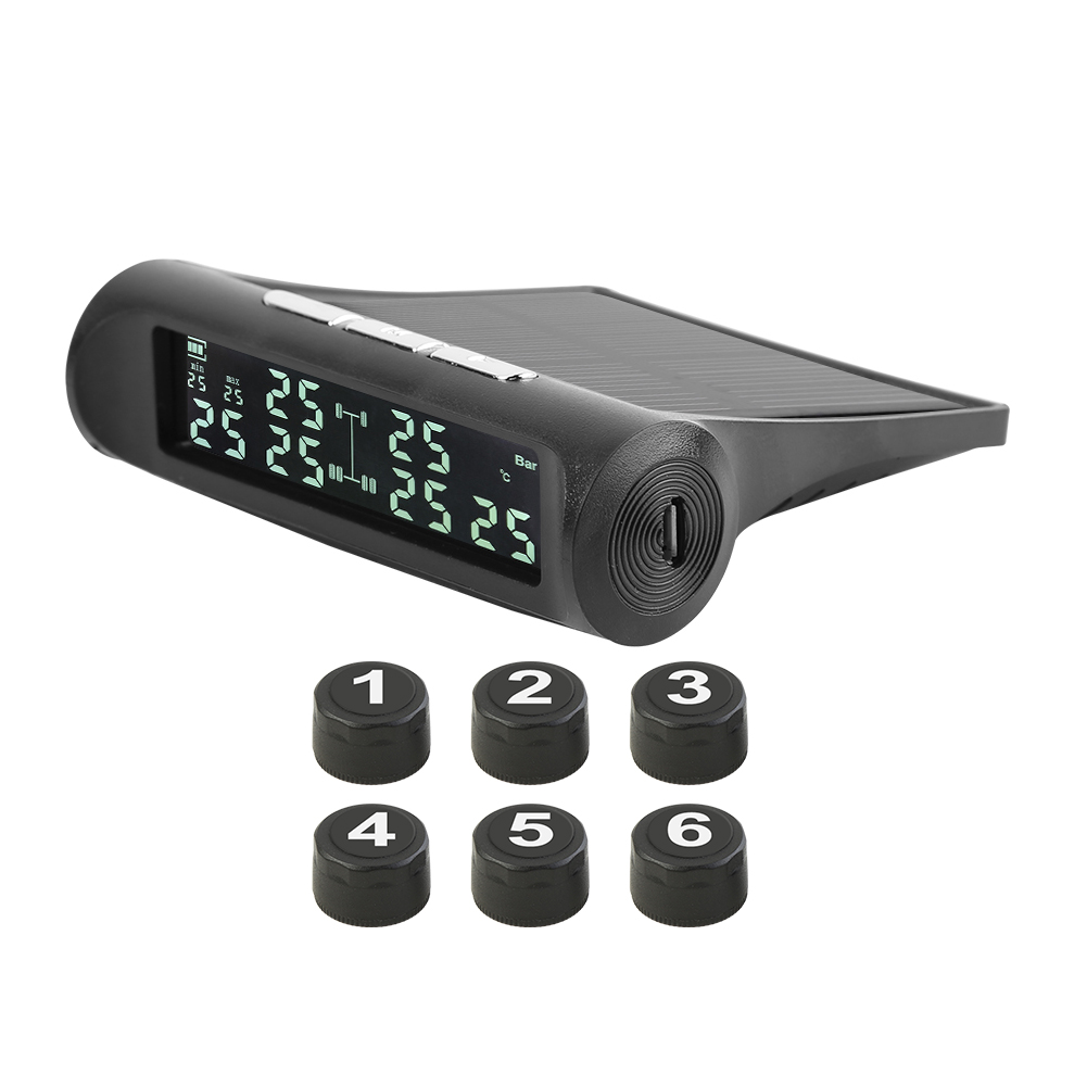 AN-07 Solar Truck TPMS LCD Display Tire Pressure Monitoring Alarm System, 501 Original
AN-07 Solar Truck TPMS LCD Display Tire Pressure Monitoring Alarm System, 501 Original