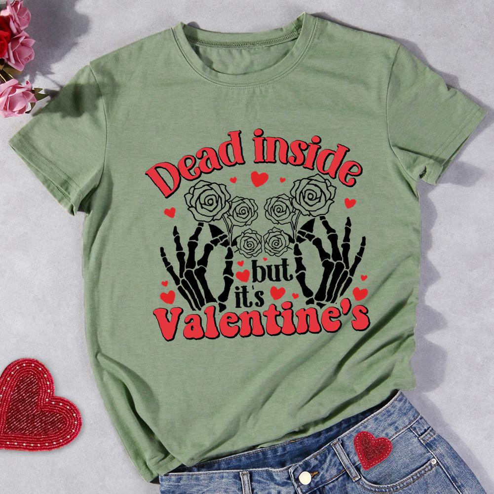 Dead Inside Valentine's Round Neck T-shirt-0024780-Guru-buzz