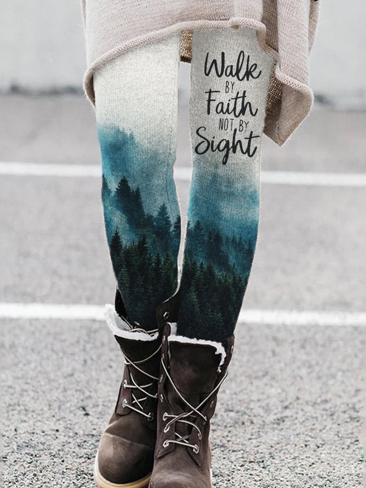 Walk By Faith Not By Sight Landscape Art Leggings