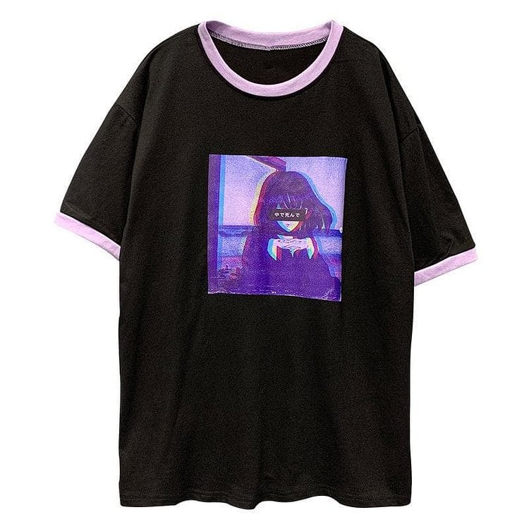 Dark Girl Print T-shirt SP15206