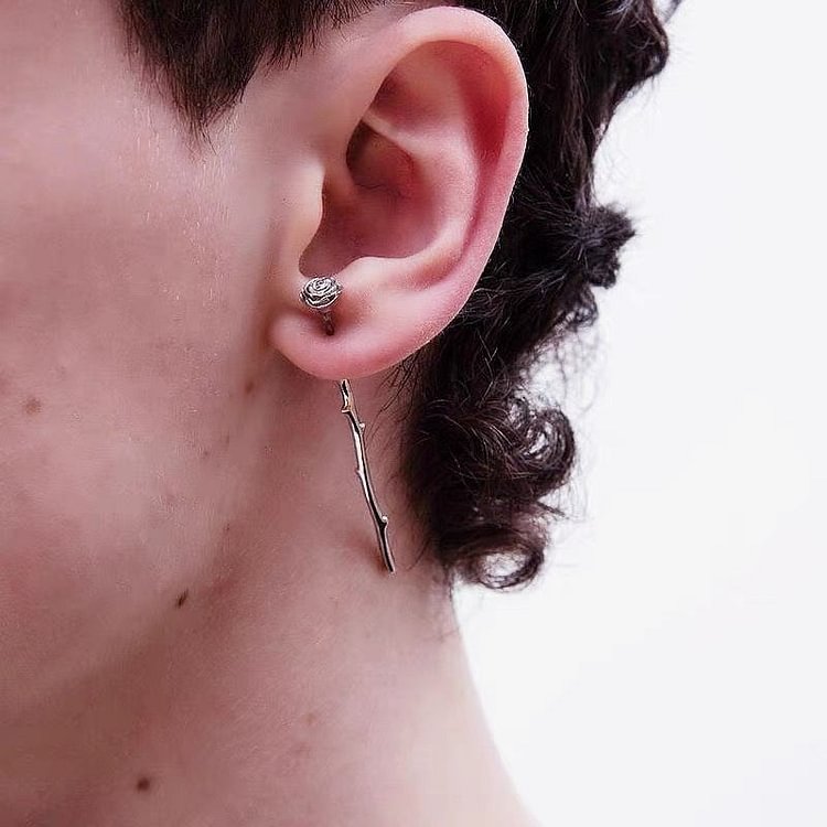 Rose Exaggerated Stud Earrings