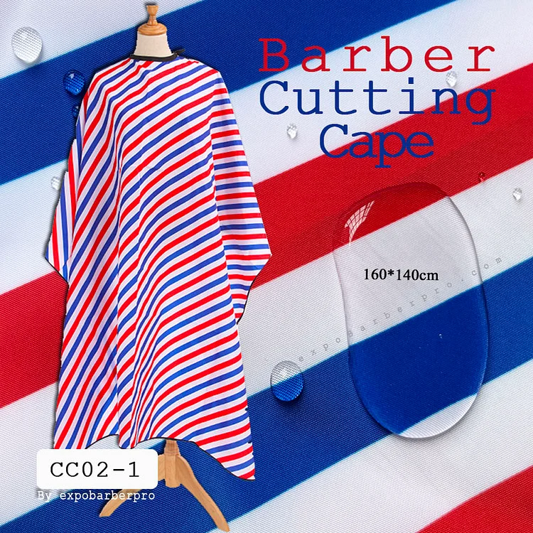 cc02-Professional Waterproof Hair Styling Cape Nylon Haircuting Salon Cape Hair Salon with elastic neck cutting cape