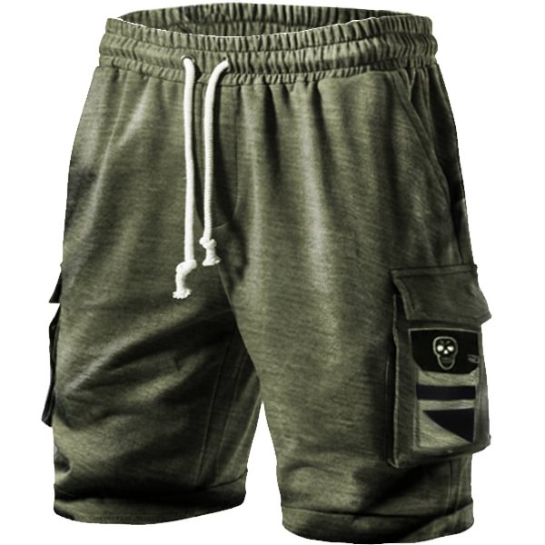 Men's Outdoor Skull Pocket Tactical Shorts
