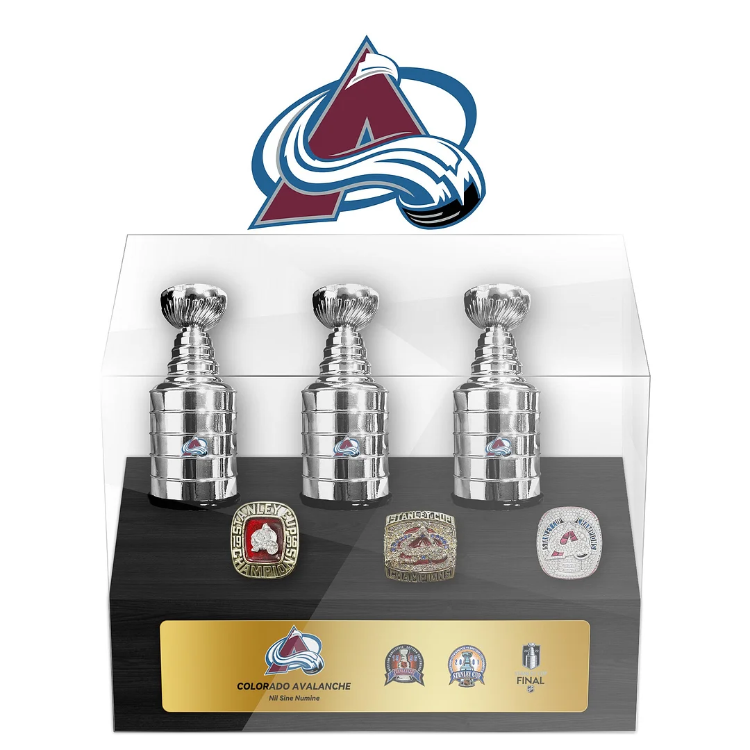 Colorado Avalanche NHL Trophy And Ring Display Case