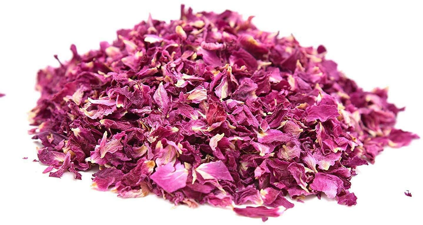 4DHerbs Dried Rose Petals, Organic Rose Petals, Edible Flower, Rose Water, Use in Tea and Candles