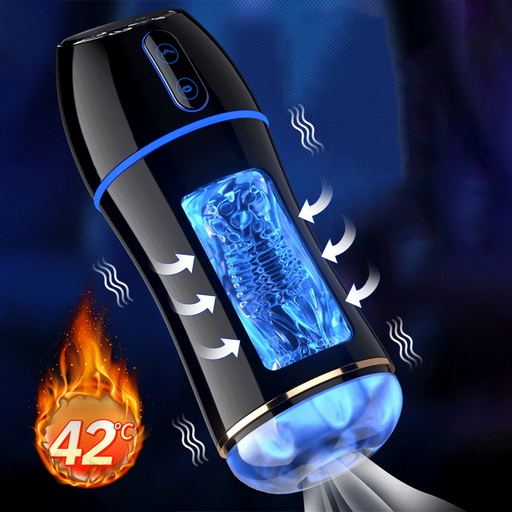 Automatic Strong Shock Heating Sucking Masturbation Cup - Rose Toy