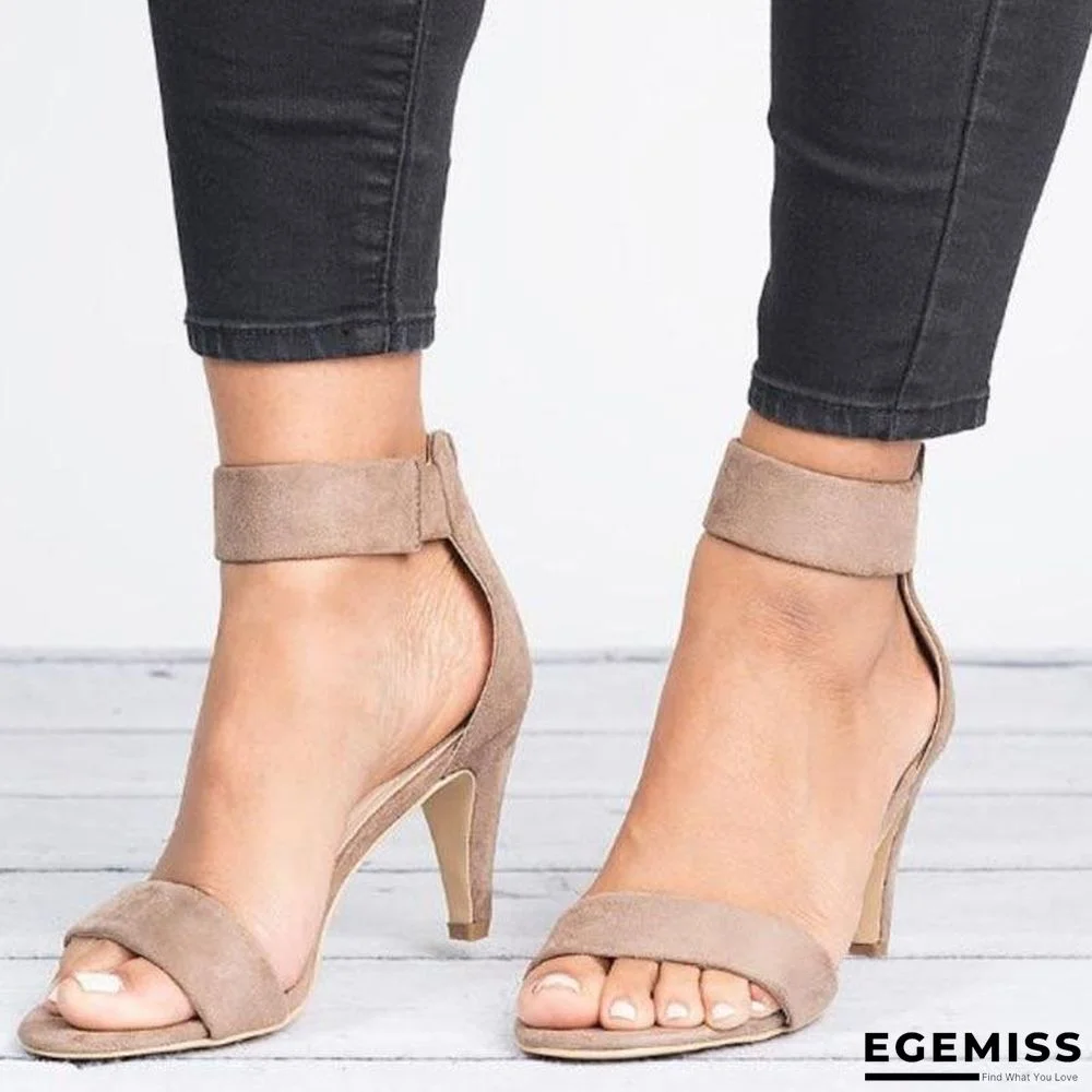 Women Open Toe With 5CM High Heels Sandals Plus Size Thin Heel Shoes | EGEMISS