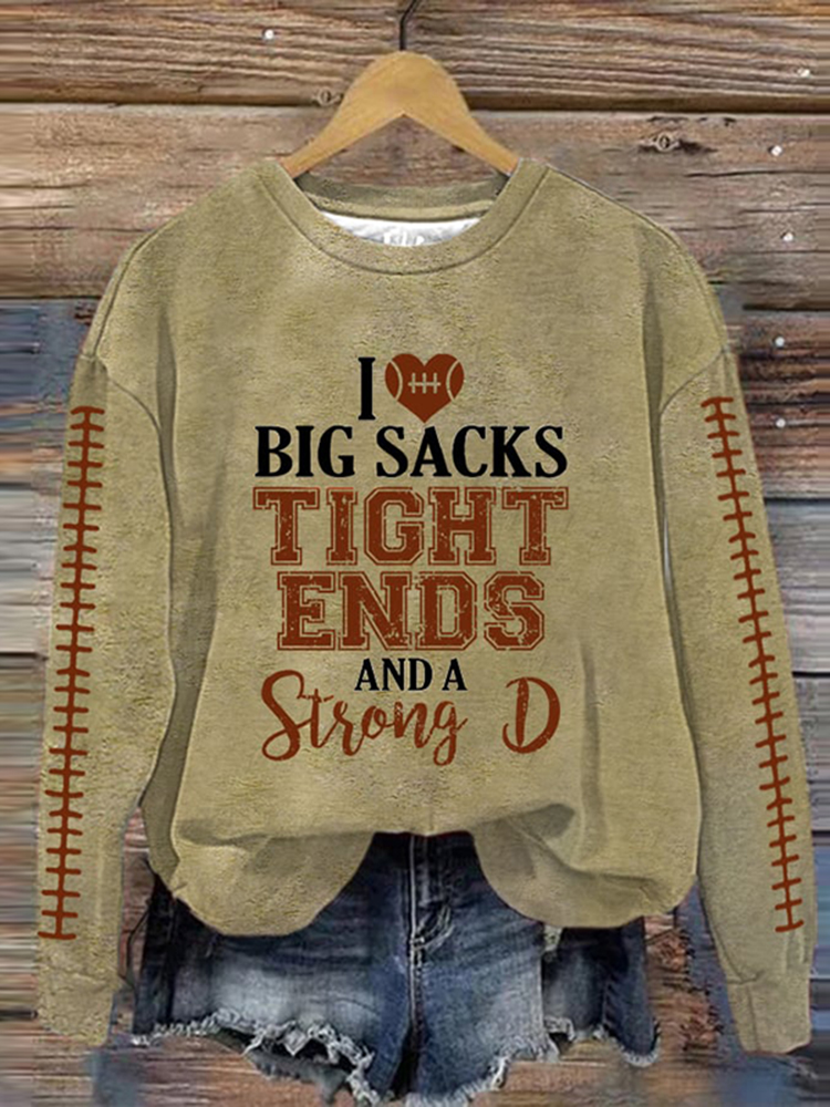 I Love Big Sacks Tight Ends And A Strong D – Hippie Runner