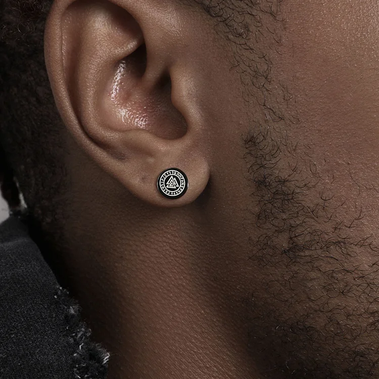Viking Triangle Knot Stud Earrings