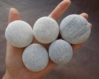 pornhint Pornhint 5 round beach rock stones for painting; Smooth flat sea cobblestones; Mandala stones; dot painting, pebble art, SPA rocks 1.8-2.2" 4,5-5,5cm