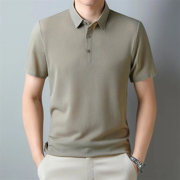 New Silk Business Casual Solid Color T-shirt