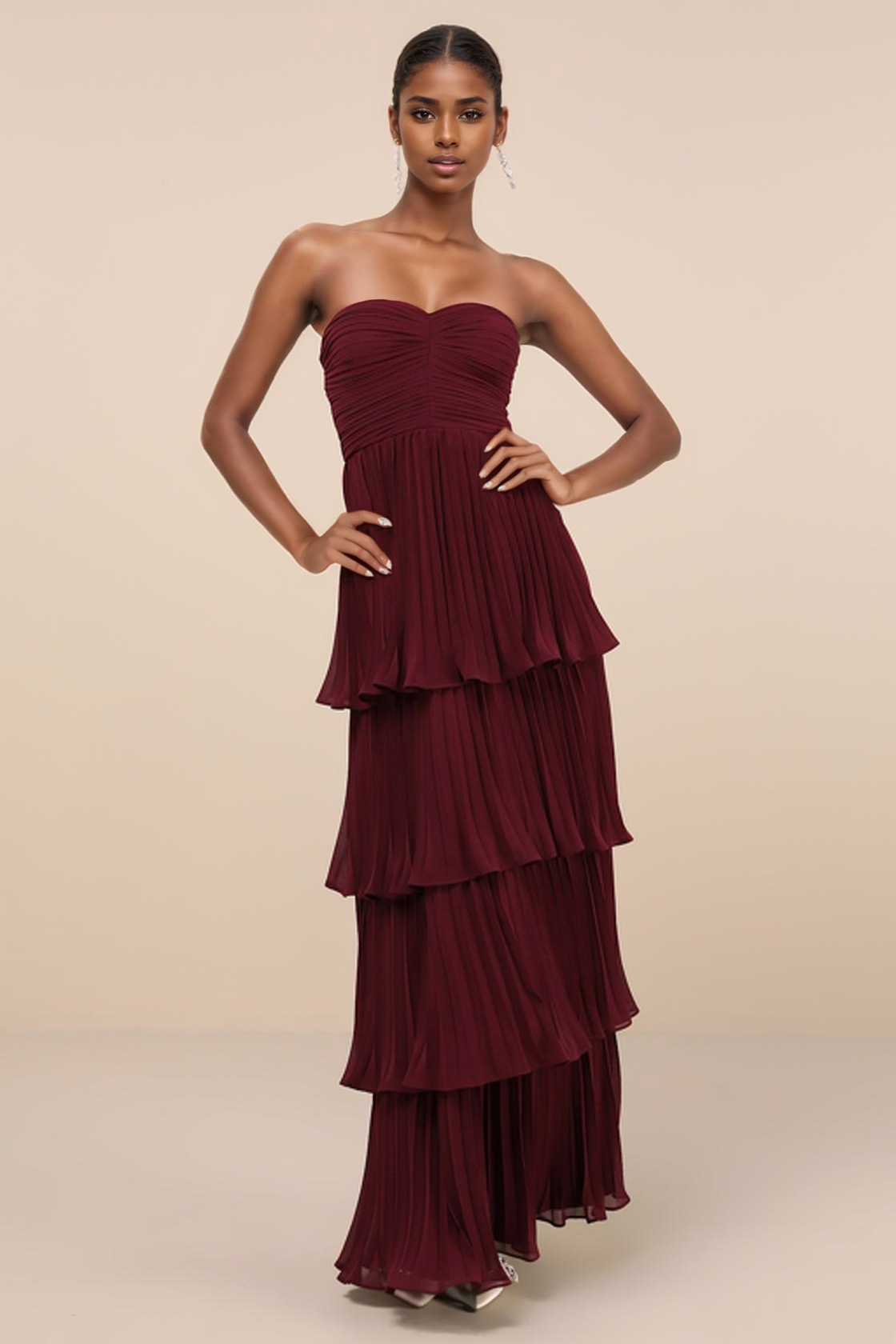 Anastasia Hi-Low Maxi Dress - Olive [1X-3X]