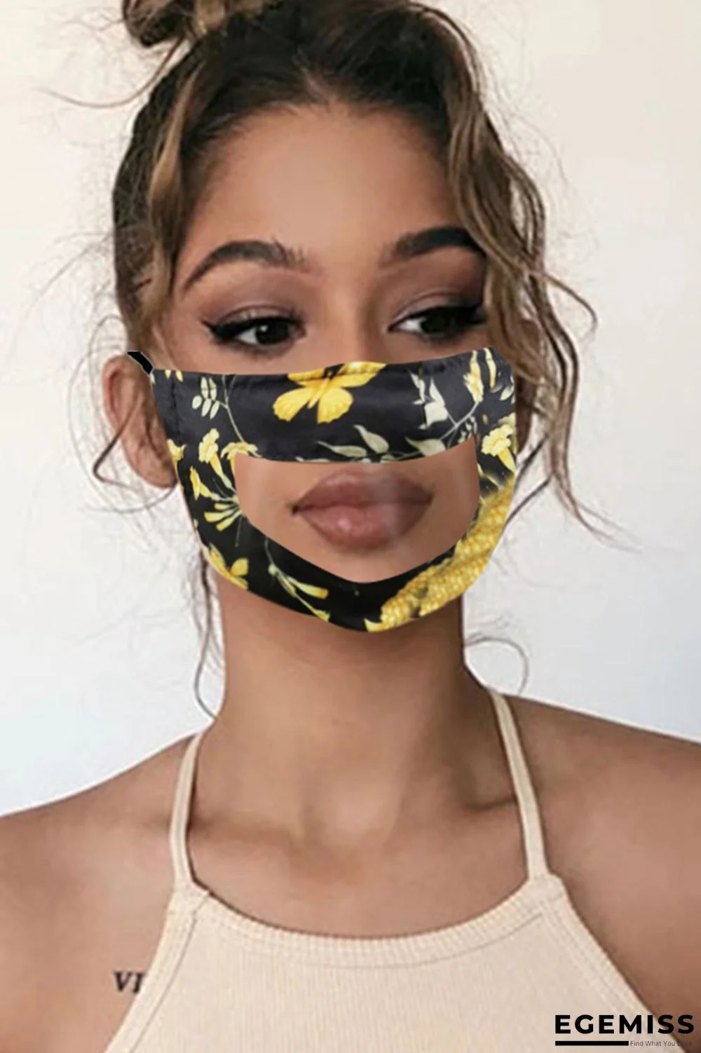 Yellow Fashion Sweet Cute Mixed Printing Face Protection | EGEMISS
