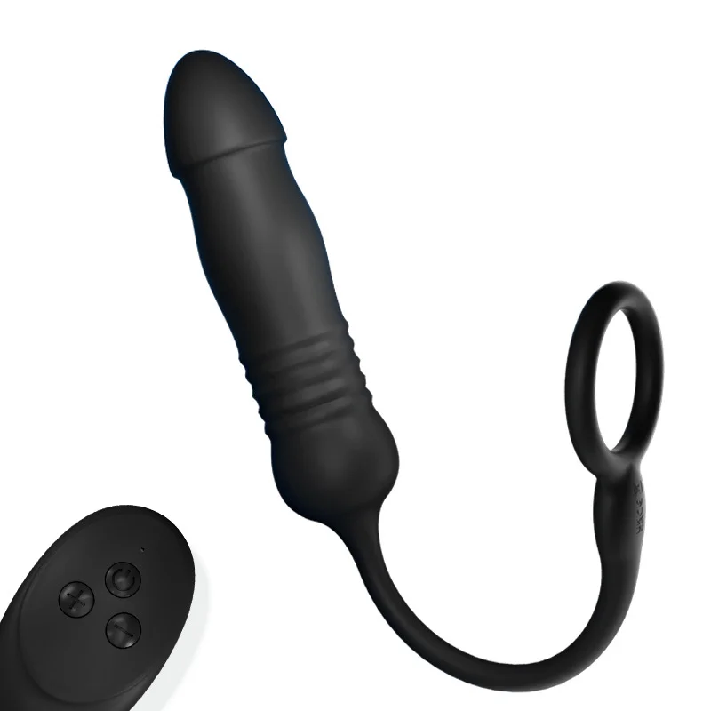 Wireless Remote Control Telescopic Vibration Dildo - Rose Toy