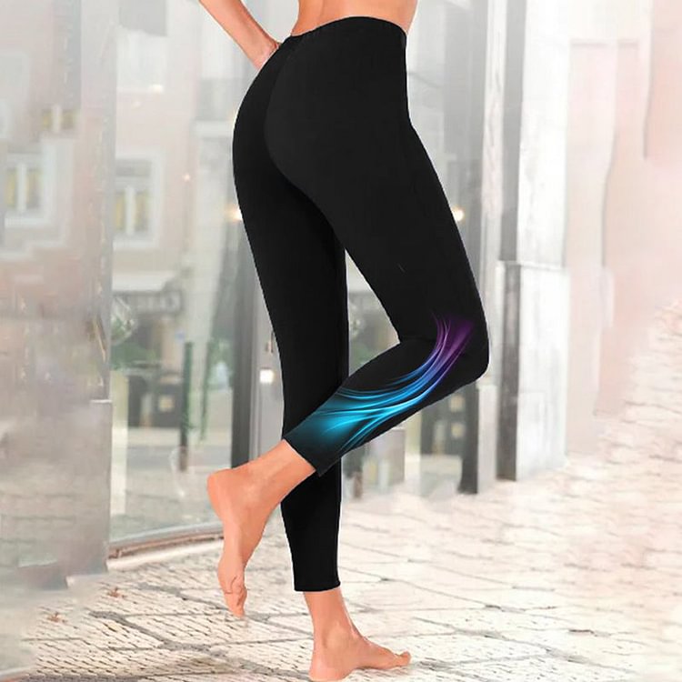 VChics Slim Abstract Print Women's Sports Leggings