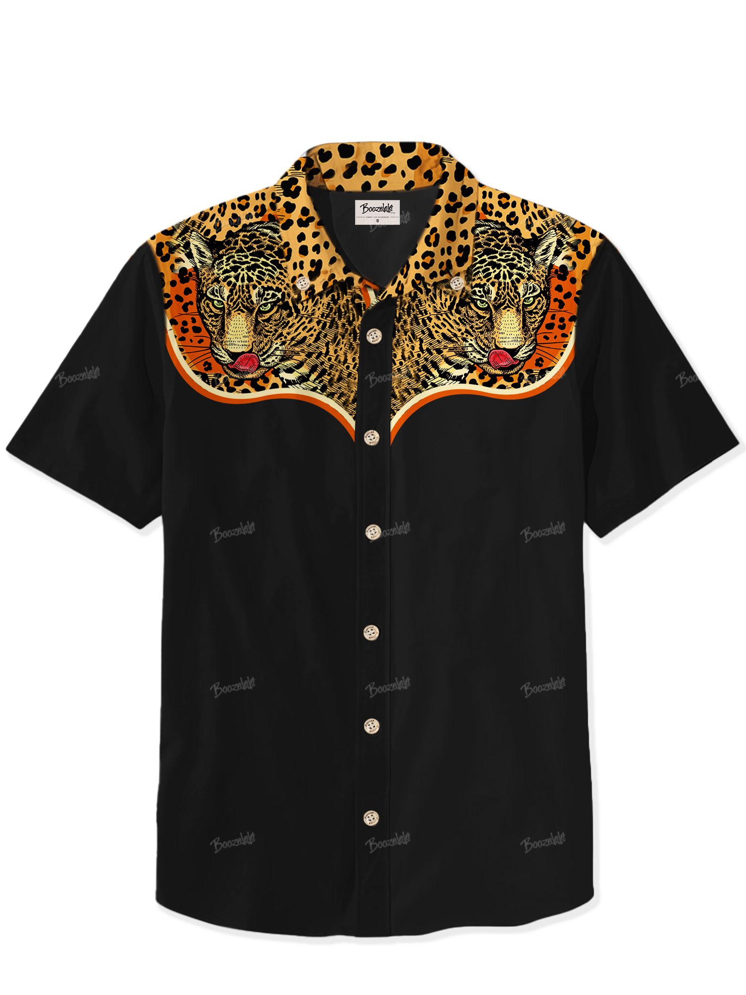 シャツ ASCLO Leopard Open Collar Short Sleeve Shirt (3color) Amazon.com: UPAAN Men's Leopard Printed Shirts Disco Short