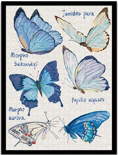 Blue Butterfly Jigsaw Puzzle