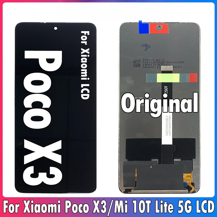 6.67'' Original MI 10T Lite LCD For XIAOMI POCO X3 LCD Display Touch Screen Digitizer Assembly Parts For Redmi Note 9 Pro 5G LCD