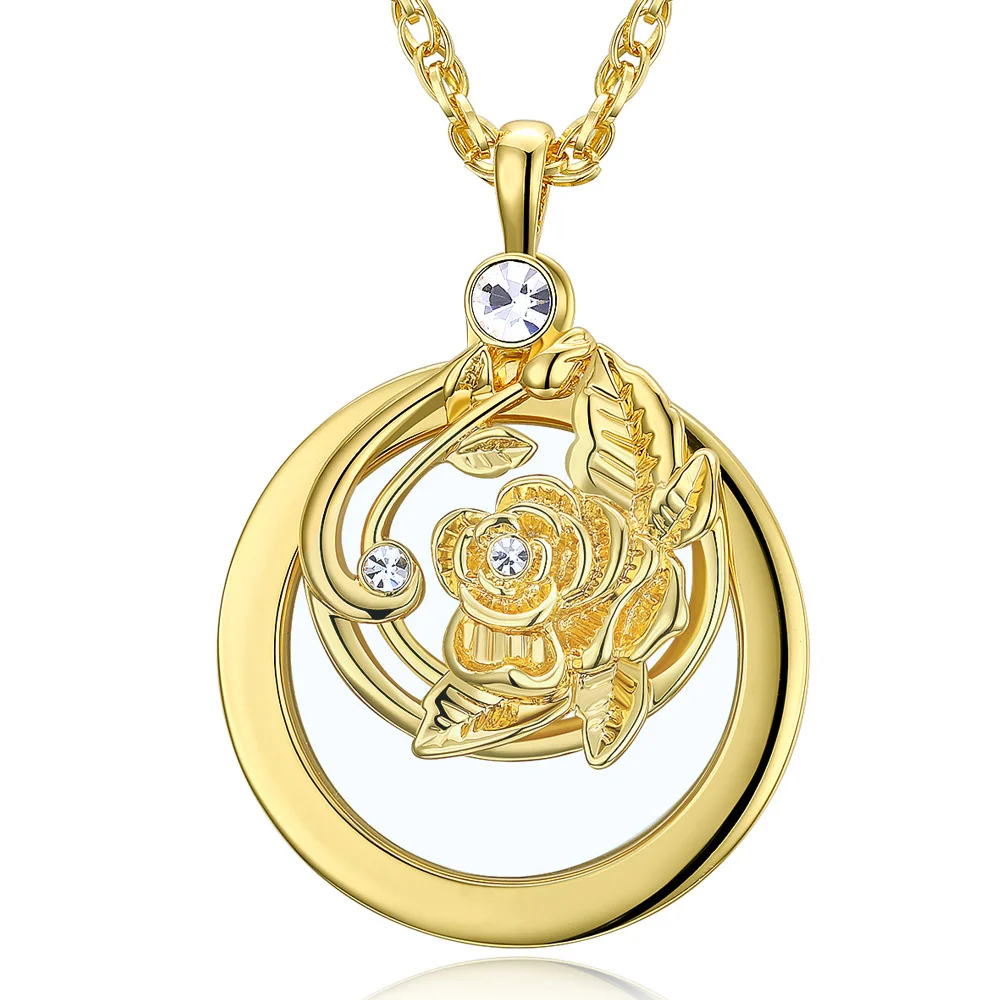 Letclo™ Rose Magnify Glass Necklace letclo Letclo