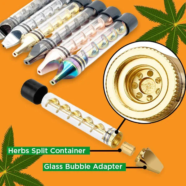 Portable Easy-To-Clean Twisted Glass Blunt Pipe