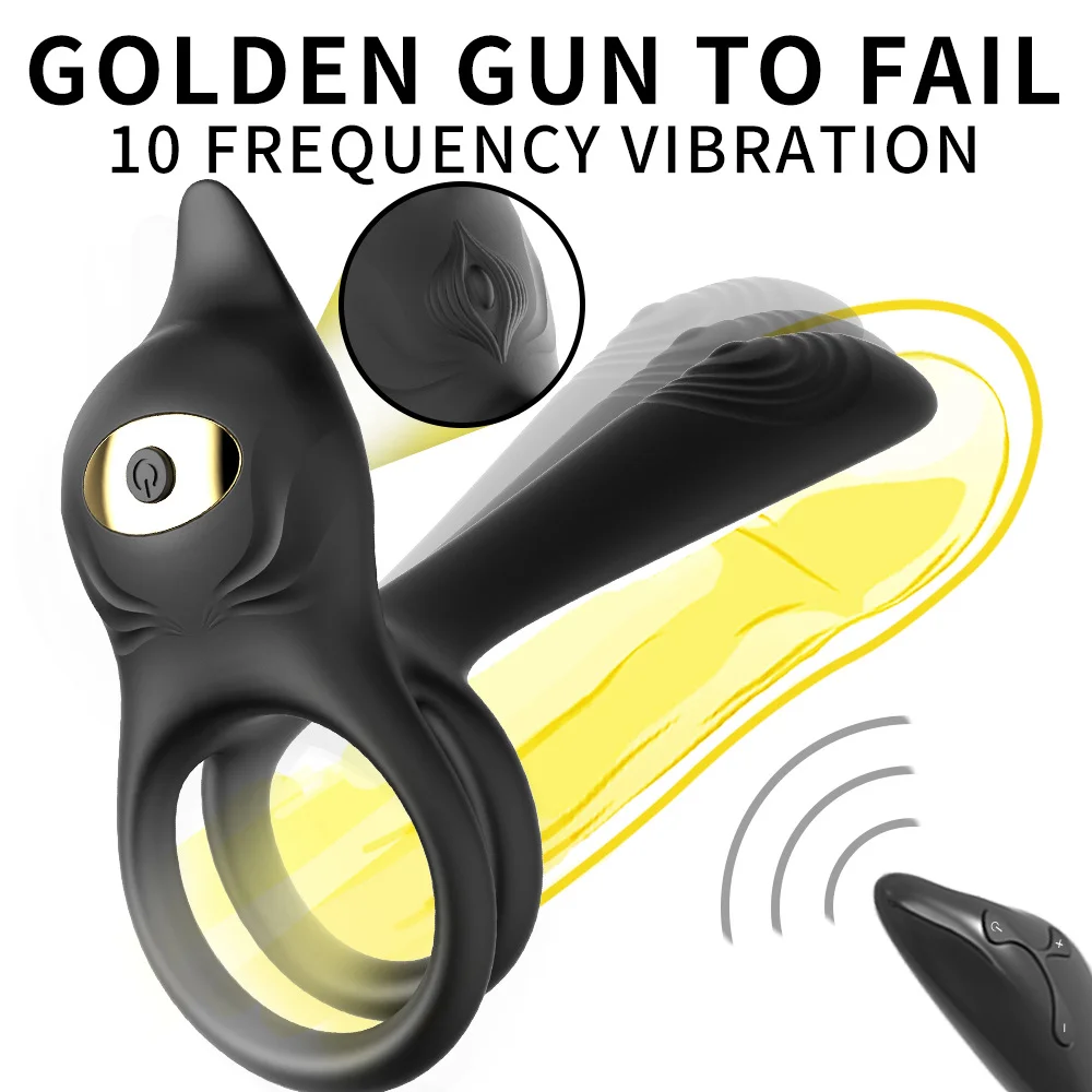 Remote Control 10 Frequency Vibrating Cock Ring For Couples - Rose Toy