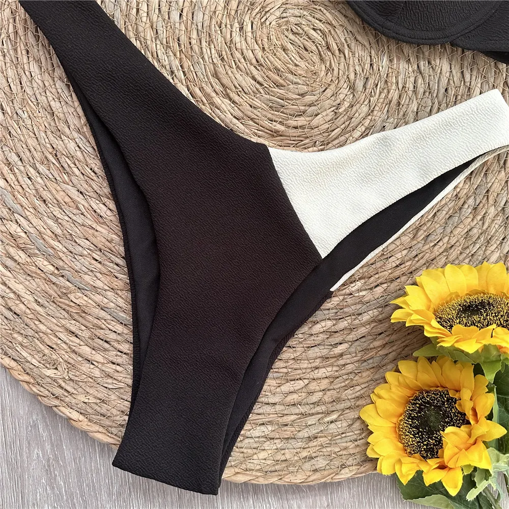 Uaang Up Solid Patchwork Bikini Sexy Women Swimsuits Female