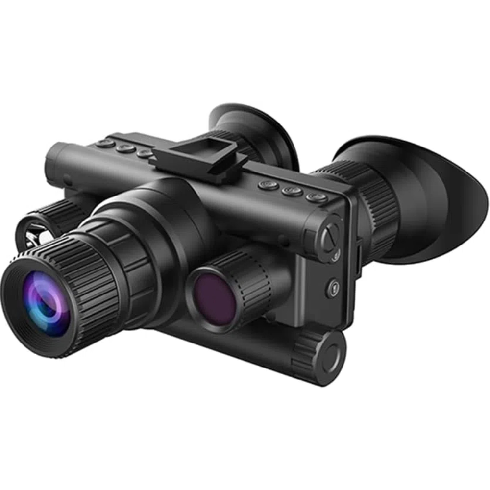 BekinTek 4K Helmet Mountable Night Vision Binoculars Infrared Head-mounted Optics Telescope 3500mAh Rechargeable Goggles 7x IR 600m Vision in Full Dark 8x Digital Zoom 4K Video 40M Photo Backlit Button Dual HD Screen with Basic Helmet 64G TF Card