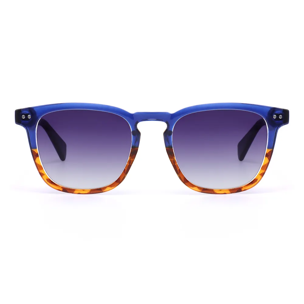 Sylvia Retro Square Blue Sunglasses