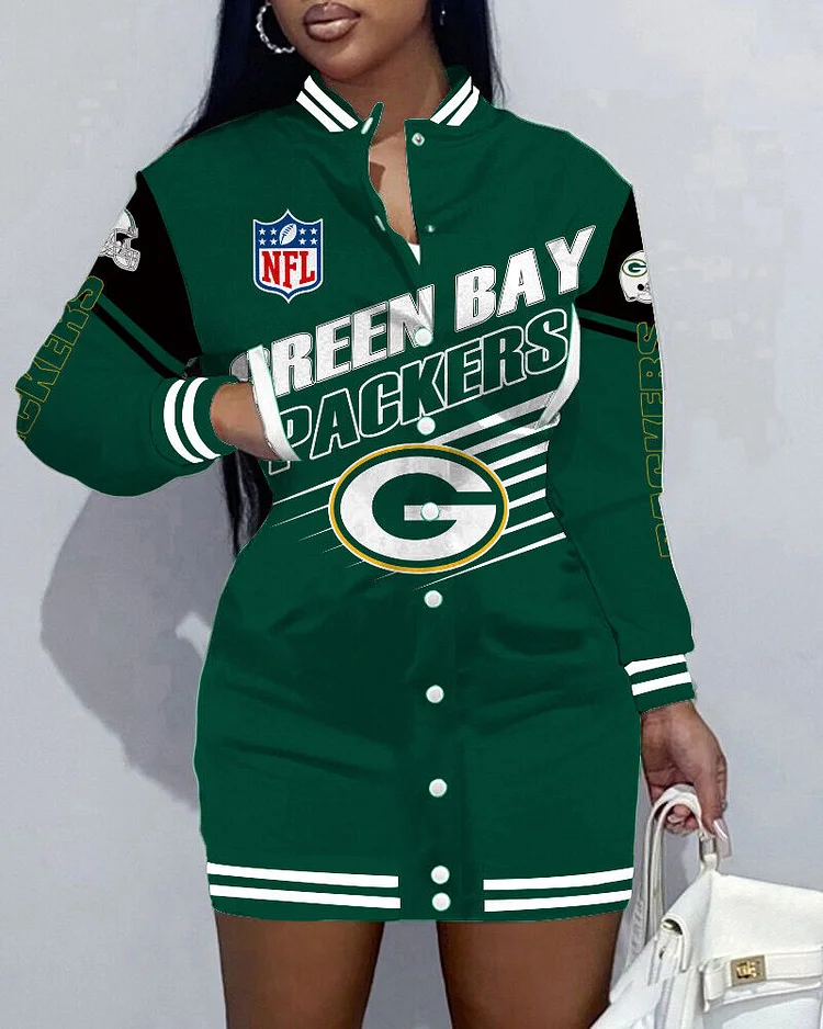 Green Bay Packers
Limited Edition Button Down Long Sleeve Jacket Dress