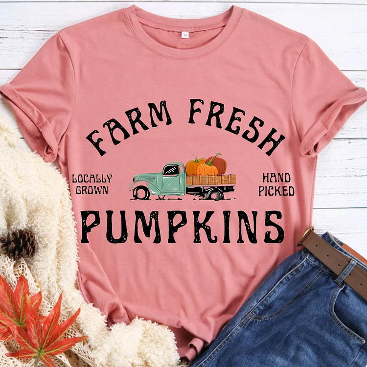 🍁Be Thankful - Happy Fall Farm Fresh Pumpkin Y'all Pumpkin T-Shirt