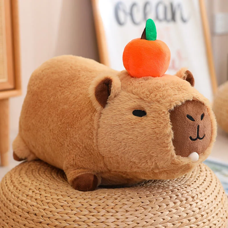Cuteeeshop Cuteee Family Kawaii Capybara Plush Capybara Squeaking Style Plushies Squishy Pillow Toy