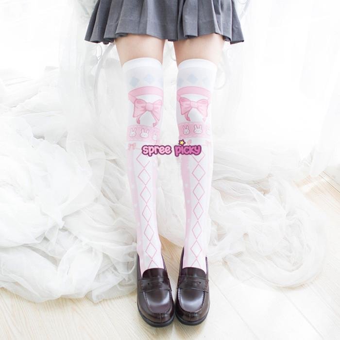 Sweet Bowknot Rabbit Over Knee Socks SP179432