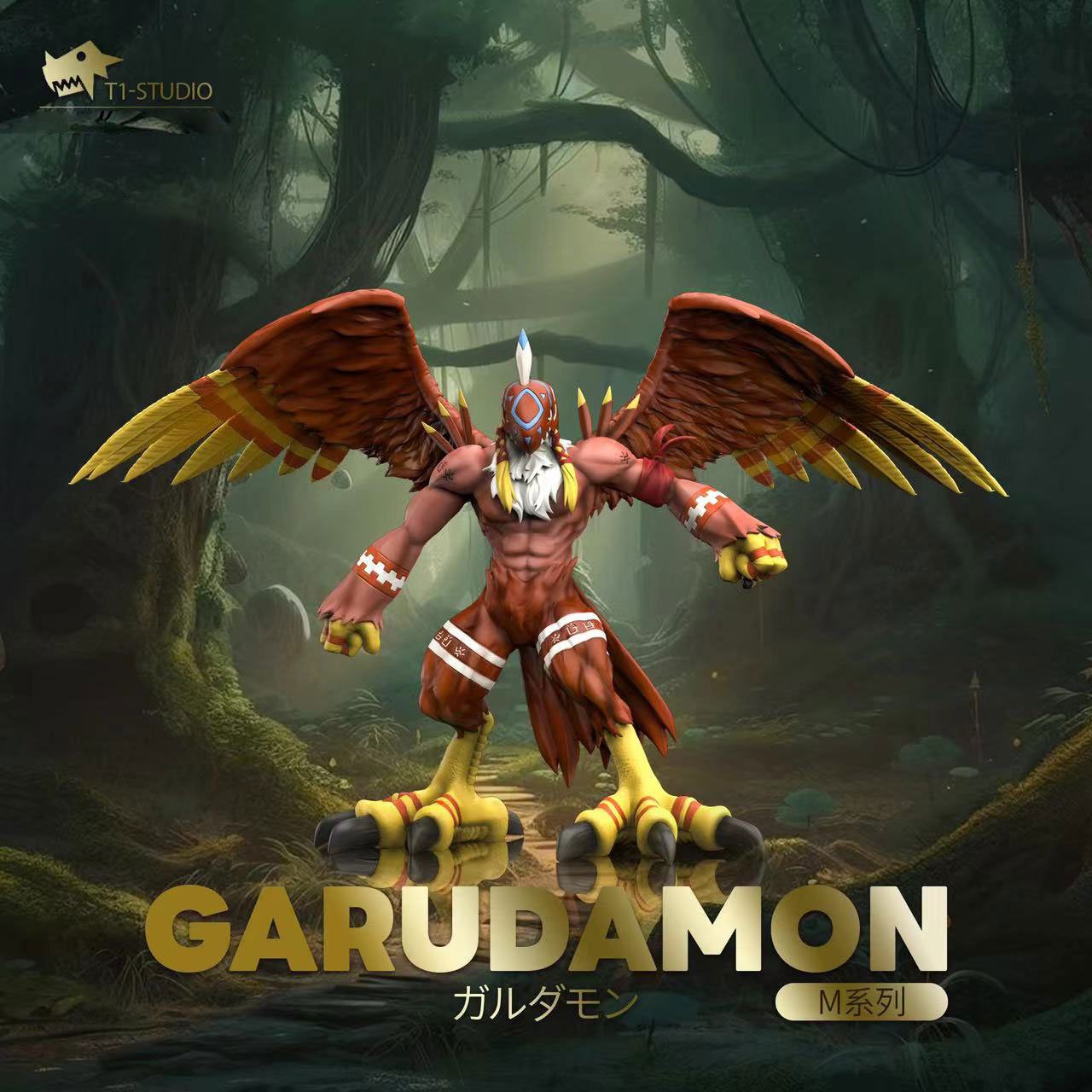 Medium Series 002 Garudamon - Digimon Resin Statue - T1 Studio [In 