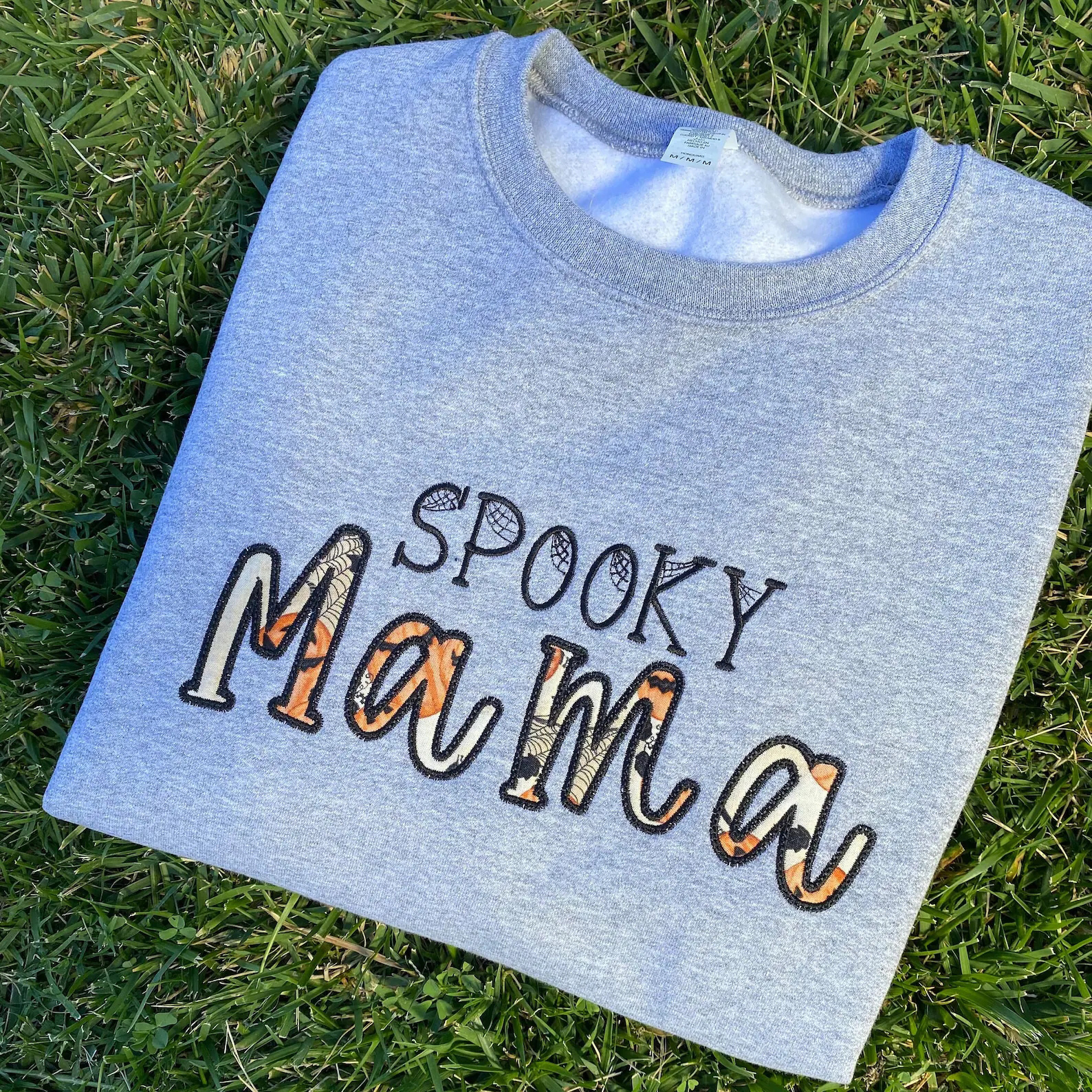 Embroidered Sweatshirt Spooky