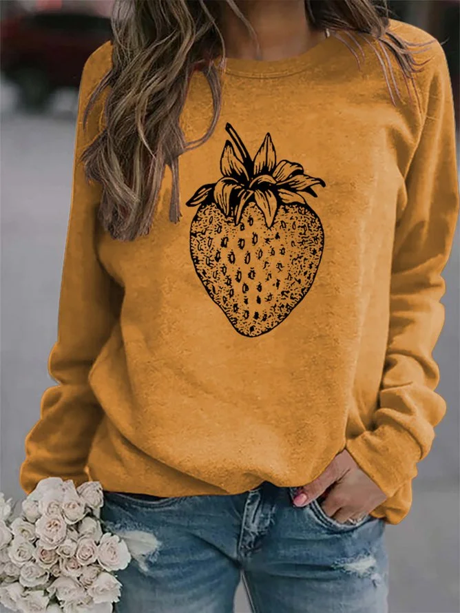 Crew Neck Striped Vintage Sweatshirt Zaesvini