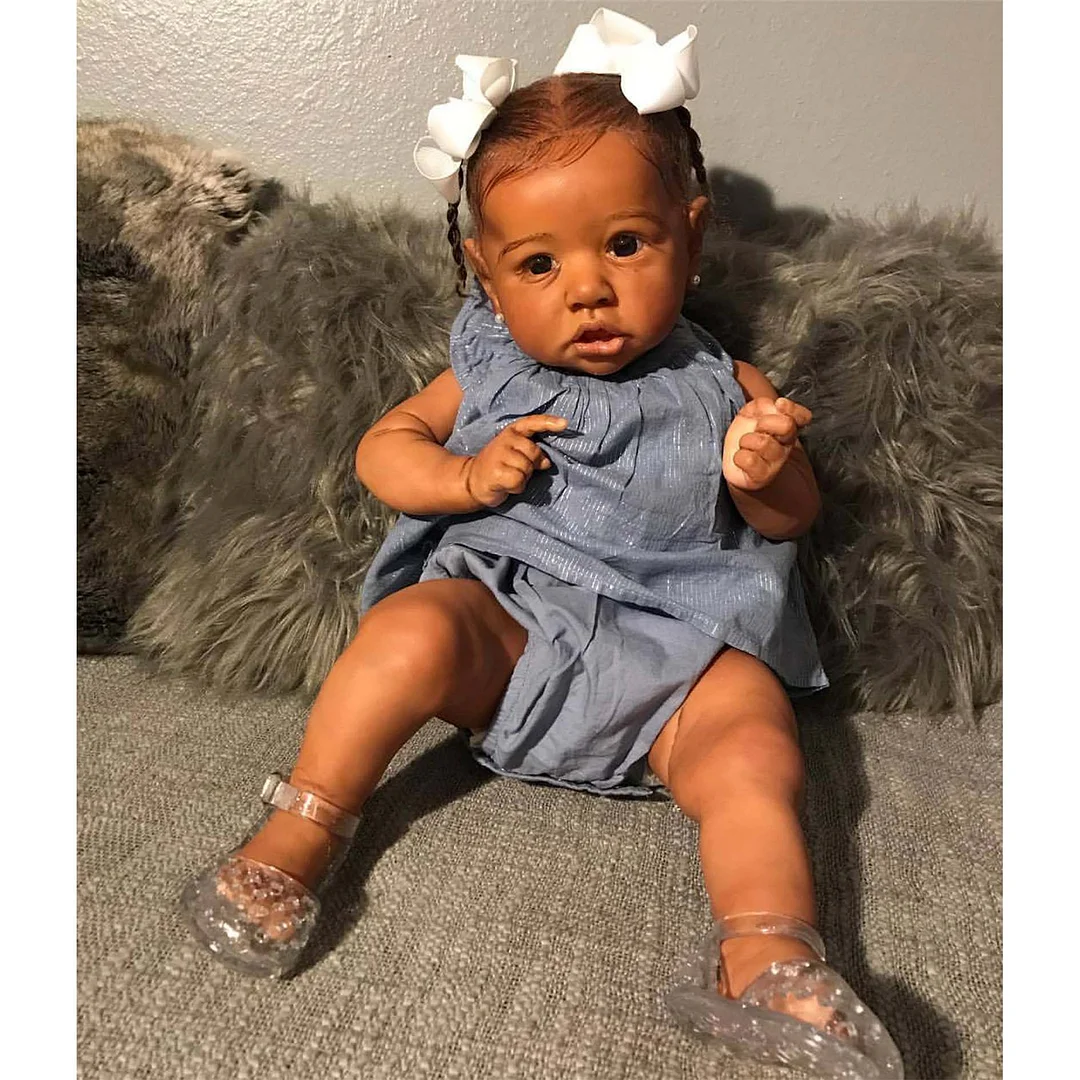 20'' African American Realistic Black Reborn Toddlers Baby Dolls Brixton with Clothes in Dark Brown Skin Doll For Kids -Creativegiftss® - [product_tag] RSAJ-Creativegiftss®