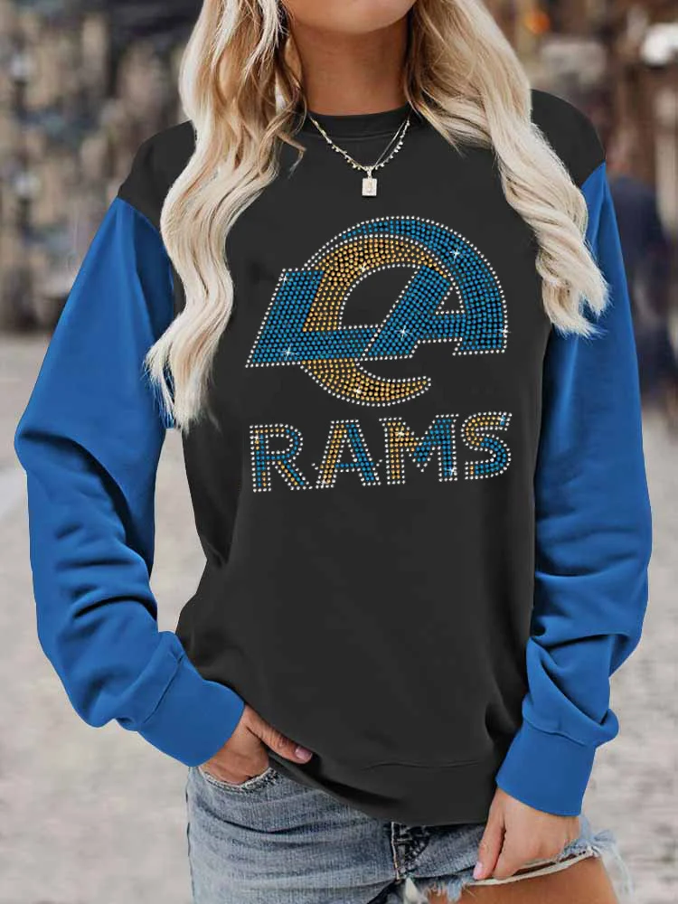 Los Angeles Rams Colorblock Print Sweatshirt