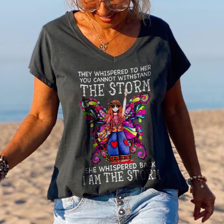 They Whispered To Her You Cannot Withstand The Storm Oversize T-shirt