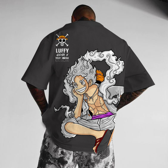 One Piece Heavy Metal Rock Band Print Oversized Unisex Tshirt