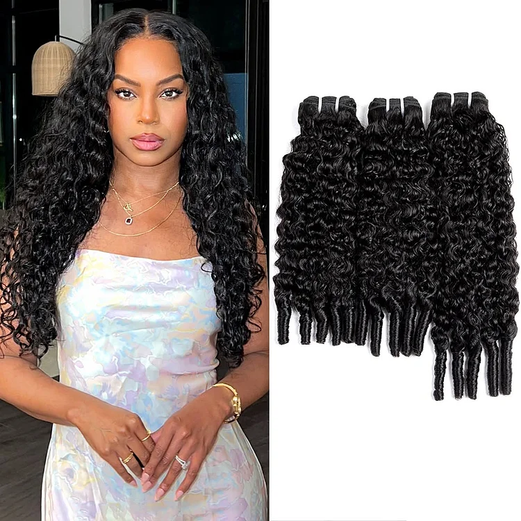 3 Pieces Burmese curly Brazilian Virgin Human Hair Bundles Unprocessed Natural Color