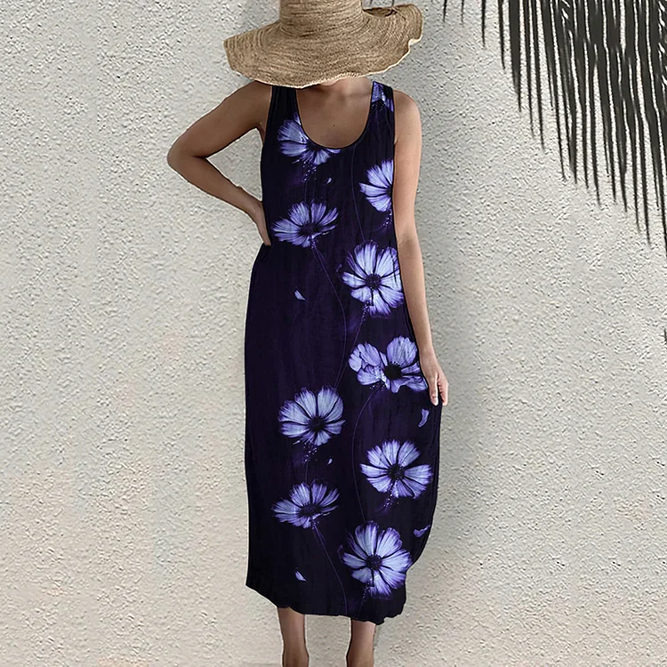 Casual Holiday Floral Dress