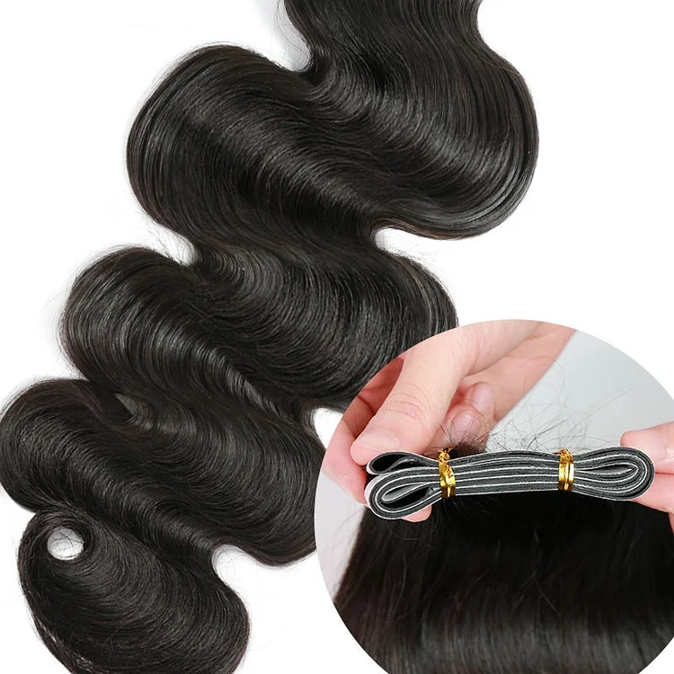 Body Wave Long Tape In Hair Extensions Virgin Remy Human Hair