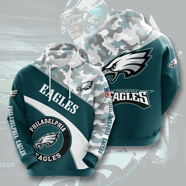 Philadelphia Eagles 3D Printed Hooded Pocket Pullover Hoodie